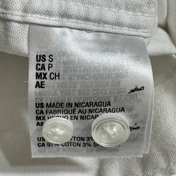 Club Room Mens Casual Button Down Shirt Size Small White Long Sleeve Collared - Picture 9 of 13